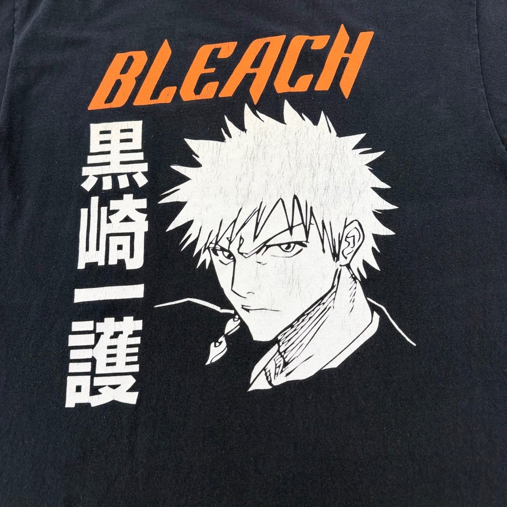 Bleach Anime Graphic Tee Men Large Black Ichigo Kurosaki Excellent
